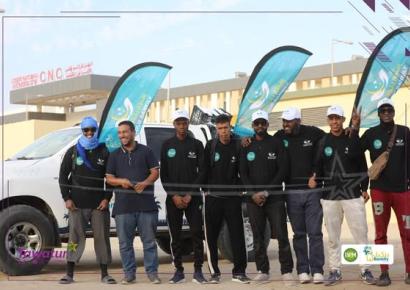 جوانب من توزيع إفطار بنكيلي، الشريك اليومي للمواطنين، من محيط المركز الوطني لأمراض القلب وجامعة نواكشوط