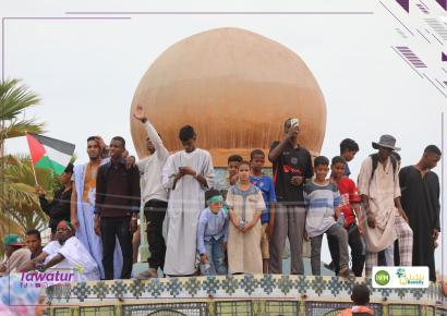 جوانب من مشاركة الجماهير الموريتانية في يوم الإضراب العالمي نصرة للفلسطينيين في قطاع غزة