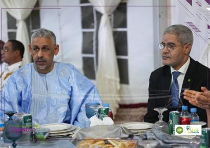 جوانب من حفل عشاء يتخلله نقاش، نظمته منسقية حملة مرشح موريتانيا لرئاسة البنك الإفريقي للتنمية، برئاسة وزير الاقتصاد والمالية سيد احمد ولد ابُّوه